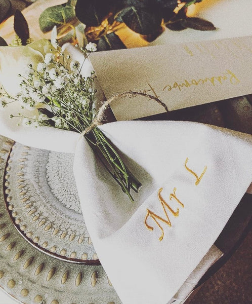 Personalised Monogrammed Cotton Napkins