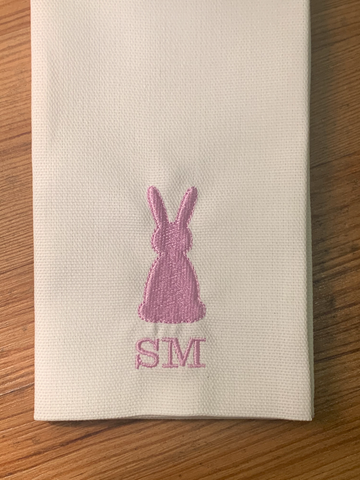 Personalised Easter Bunny Cotton Napkin