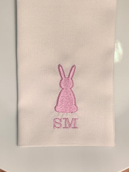 Personalised Easter Bunny Cotton Napkin